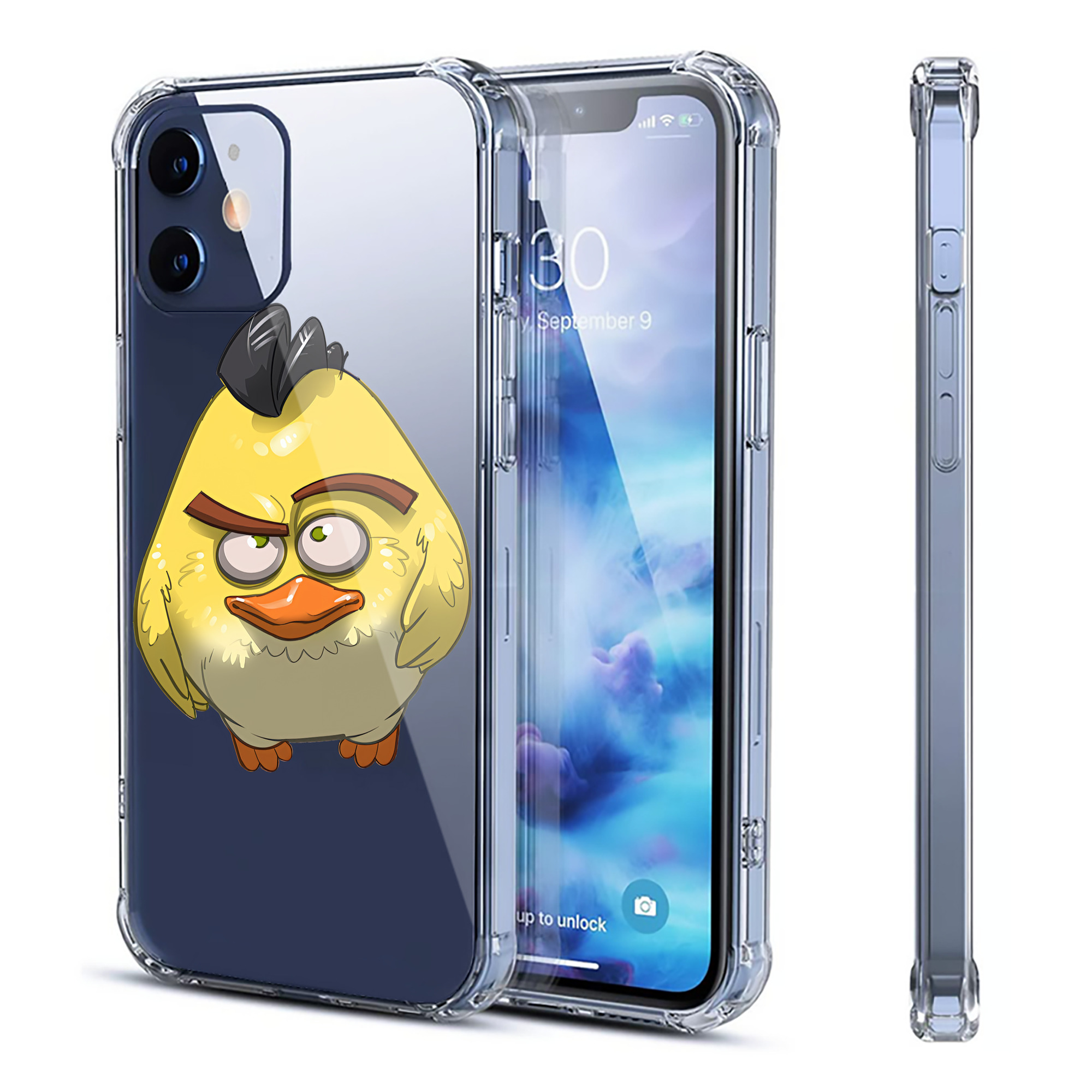 （画像用） Angry Birds アングリーバード 【iPhone 12シリーズ対応】透明スマホケース（クリアソフトケース）